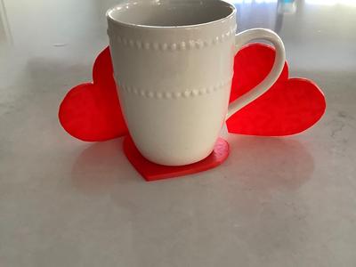 Valentines Heart Coasters (4pc)