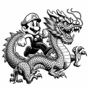 Super mario dragon Hueforge