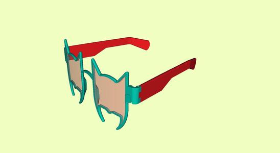 Sunglasses EyeGlasses Bat design 1