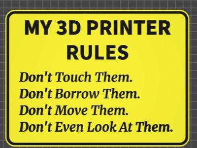funny signs printer rules