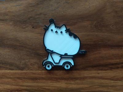 Pusheen (motorbike) Keychain