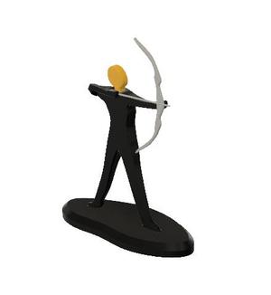 Archery Athlete Minimalist Square