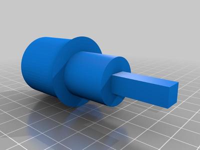 Tumbler Turner 1/2 inch PVC - Rotisserie Motor Adapter - 5/16 square