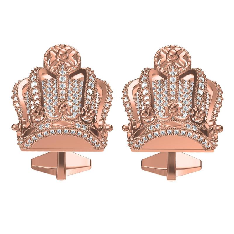 The King Crown Diamond Cufflink