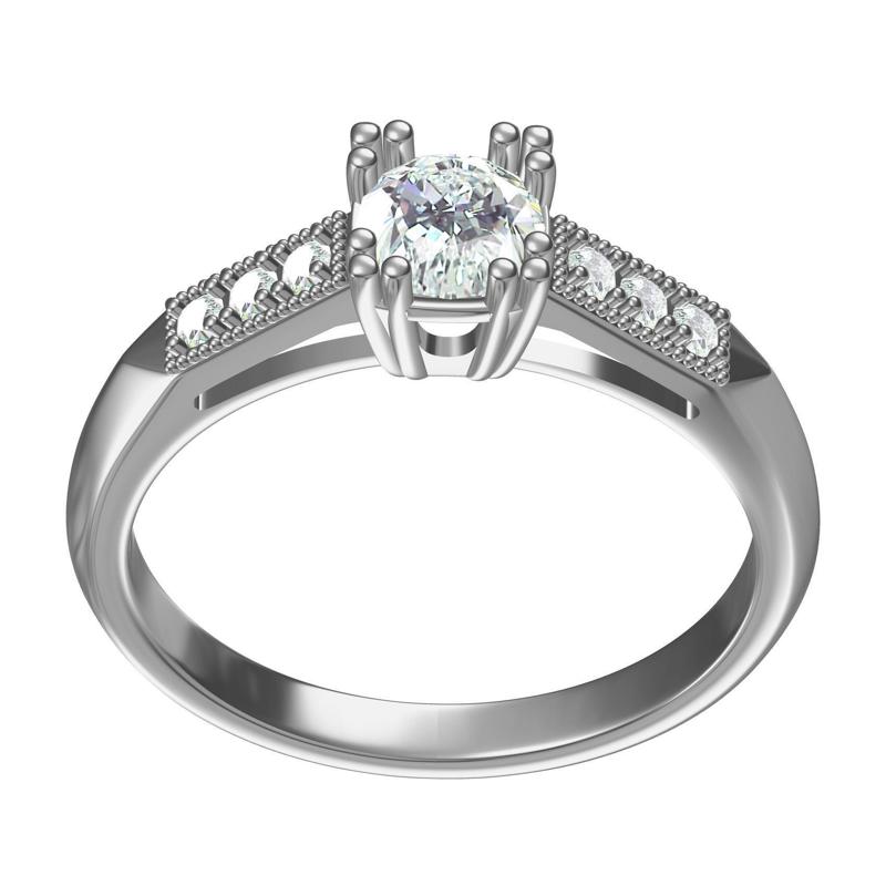 Round Diamond Triple Prong Solitaire Engagement Ring
