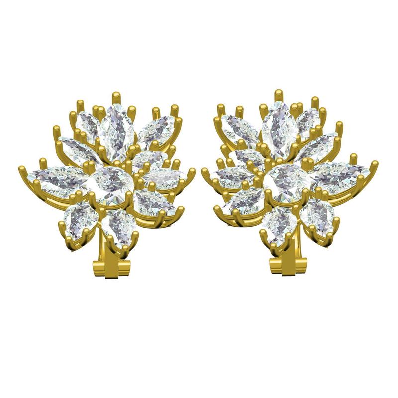 Marquise Diamond Cluster Earring