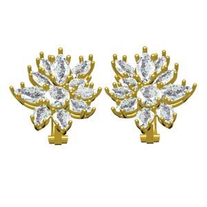 Marquise Diamond Cluster Earring