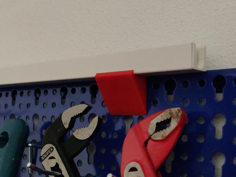 Pegboard support for Ikea MITTLED