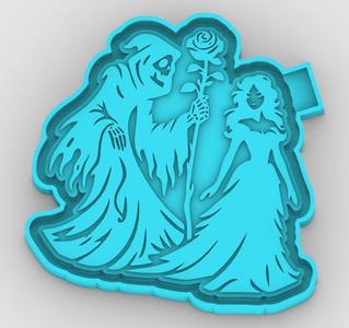 Rose of Death 181625 - freshie mold - STL for silicone mold