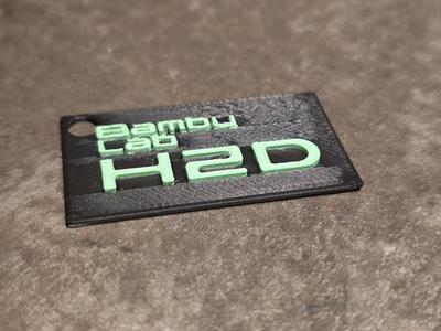 Bambulab H2D Design Art news minimal keychain