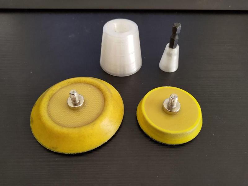 Sanding pad adapter for angle grinder and drill/impact