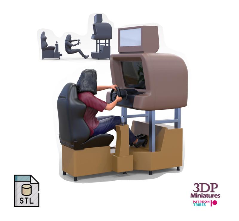 N2 Female player on Arcade Game 3D print model