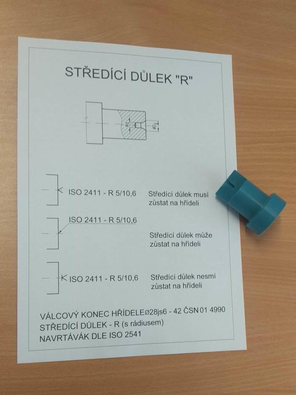 Středící důlek R