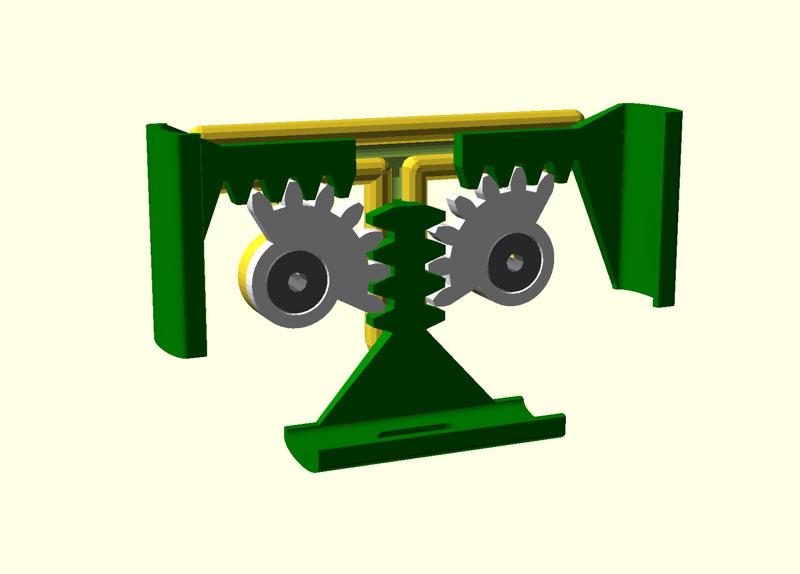 Phone holder with gears - Without supports