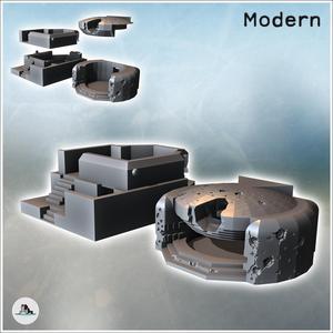 Set of two blockhouse bunkers for heavy weapons and anti-aircraft (5) - Modern WW2 WW1 World War Diaroma Wargaming RPG Mini Hobby