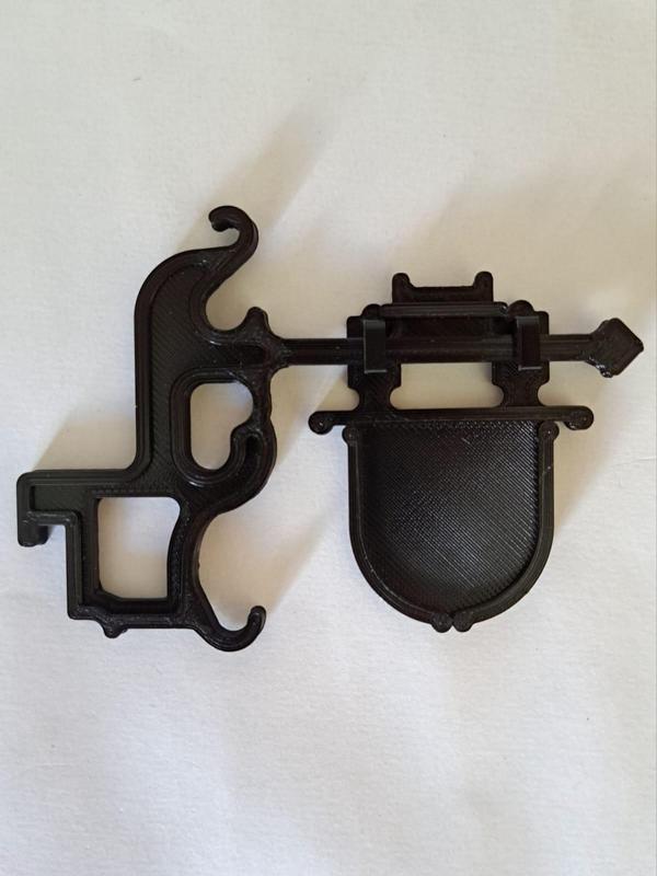 shield-shaped Sign and hanger for Playmobil