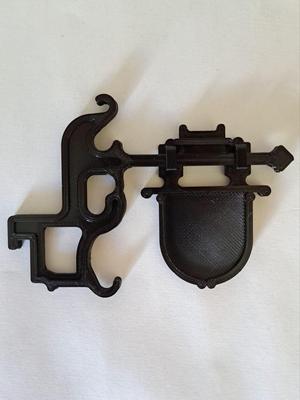 shield-shaped Sign and hanger for Playmobil