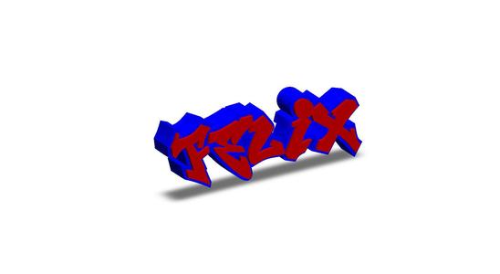 Felix personalized graffiti name tag
