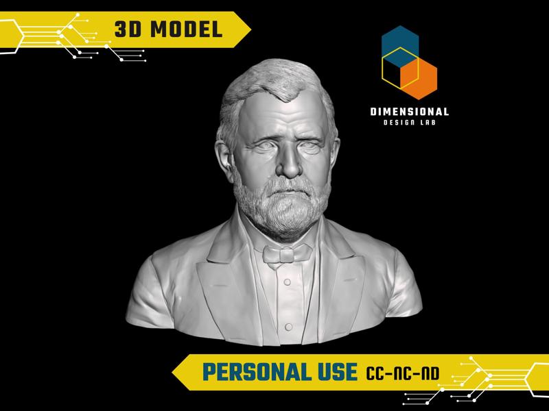 Ulysses S. Grant - High-Quality STL File for 3D Printing (PERSONAL USE)
