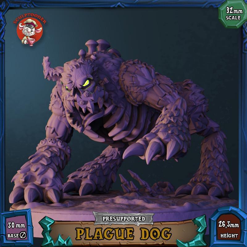 Plague Dog - 32mm scale pre-supported miniature