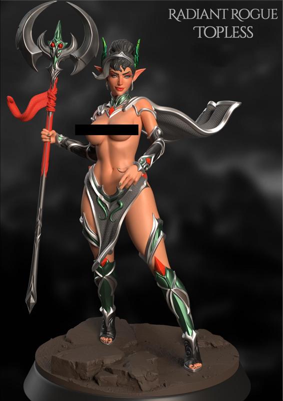 Radiant Rogue Pose 1 Topless