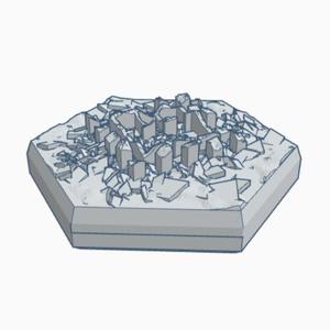 Sci-Fi Destroyed Building 20 Hex Map Scale HMSSFD020