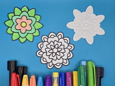 Flower Coloring Set 6 DIY