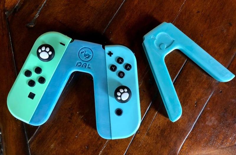 Animal Crossing Leaf, Gyroid, and Dodo Airlines Joy-con Grips