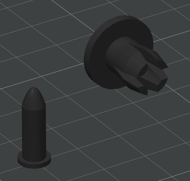 Expanding rivet 8mm (e.g. for VW license plate holder)