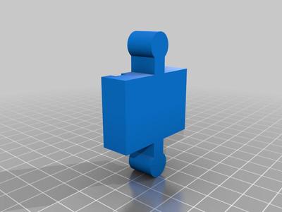 Male to male toy train track piece 