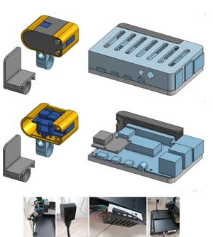 Raspberry pi 4 and hdmi plug camera case for 3d printer