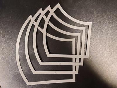 DIY Facemask template based on Adafruit design (minimal plastic) Size S-XL
