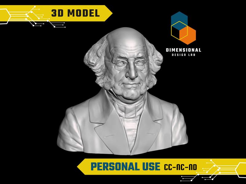 Martin Van Buren - High-Quality STL File for 3D Printing (PERSONAL USE)