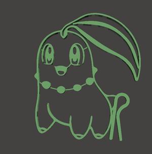 Chikorita Chikorita Pokemon Glass Marker