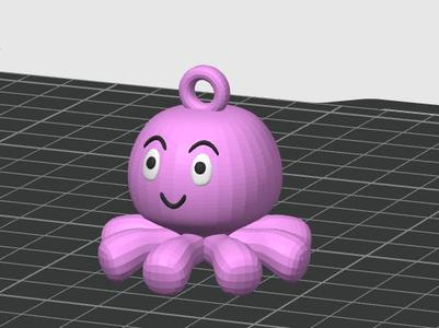 Octopus Keychain - 3D Printable Model
