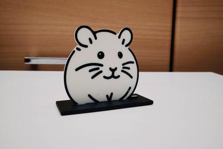 2D hamster with stand