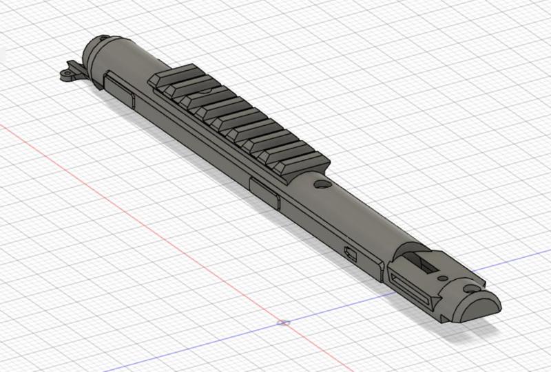 Simplified Rear Gas Cylinder For NP5 Gryphon (no switch no screen for manual pusher version)