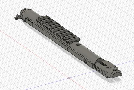 Simplified Rear Gas Cylinder For NP5 Gryphon (no switch no screen for manual pusher version)