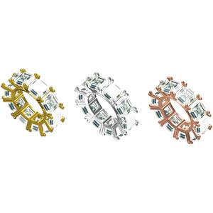 Emrald Cut Stone Eternity Band For Women