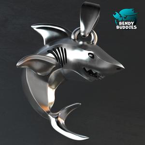 Shark Amulet / Necklace Pendant / Gothic Jewelry Pre-Supported / Death Punk Rock / Keychain Accessory / Alchemy Bracelet Decoration / Biker Artifact Deco