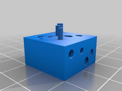 Thread Cube SLA test piece M3 M2.5 M2