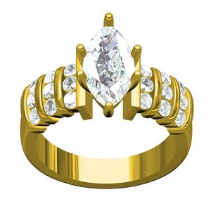 Marquise Shape Solitaire Engagement Ring