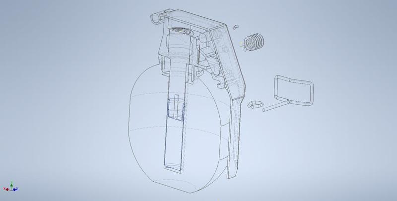 K413 Grenade 세열수류탄
