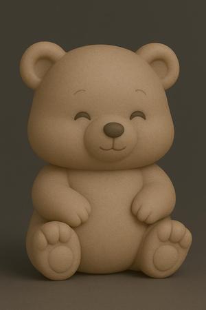 Kawaii Bear 3D Model - Cute Cartoon Teddy STL File for 3D Printing