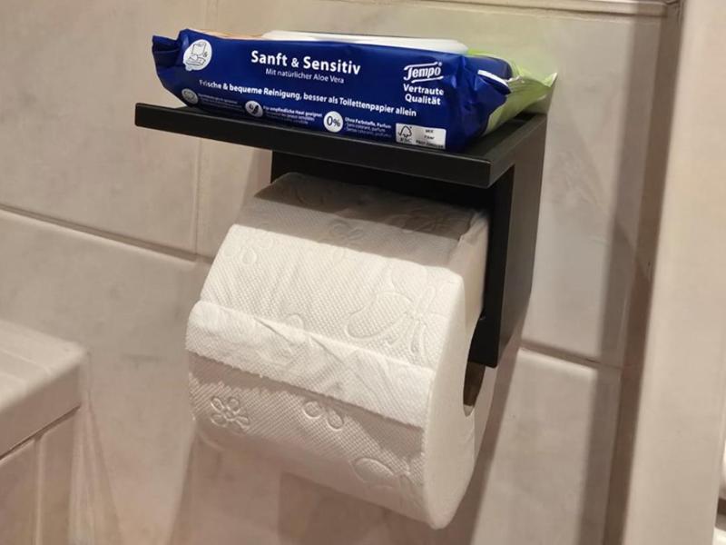 Toilet Paper Holder with Storage Compartment