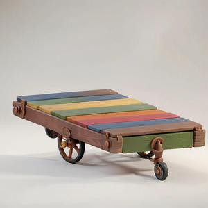 Colorful Wooden Cart - 3D Model STL Printable