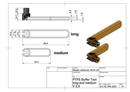 Filament PTFE Buffer Tool with longer handle