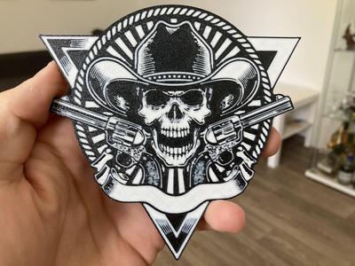 Skull gunslinger coaster