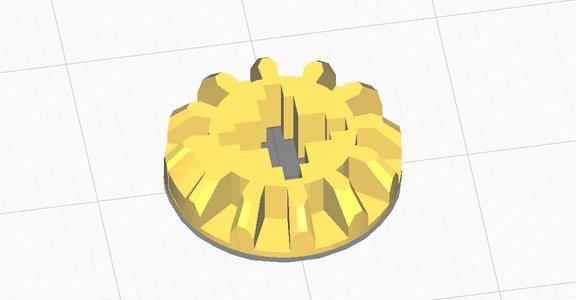 Bevel gear Lego with 1 full tooth