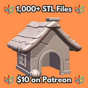 Charming Cottage Pet Hideaway for Reptiles and Small Animals MineeForm FDM 3D Print STL File